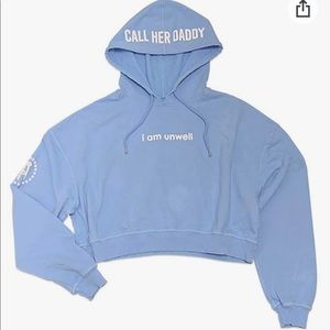 Barstool sports, Call Her Daddy “i am unwell” cropped lightweight sweatshirt